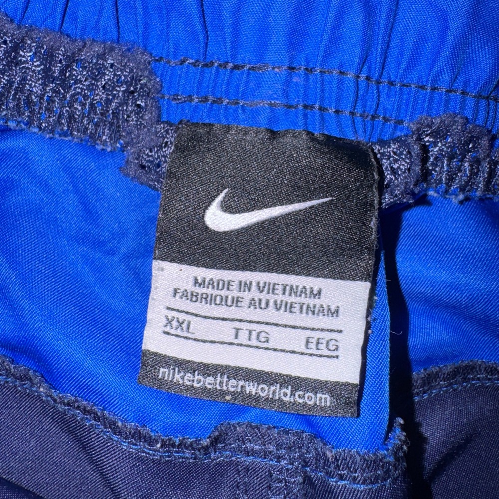 Nike Mens XXL Blue Camo Graphic Logo Athletic Basketball Shorts Navy Royal - Picture 4 of 9